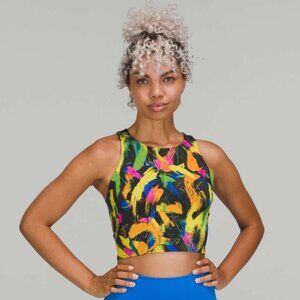 LULULEMON Invigorate Training Tank Top Undertone Black Multi Athleisure Sz US 4